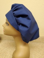 Solid Navy Women's Bouffant Surgical Scrub Hat/Cap Handmade