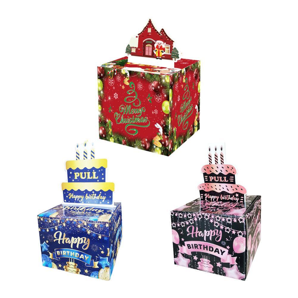 Birthday Money Box for Cash Gift Pull Out Box for Boyfriend Happy
