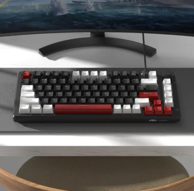 MAGEGEE Compact 75% Mechanical Gaming Keyboard - Ice Blue Backlit, Yellow Switch