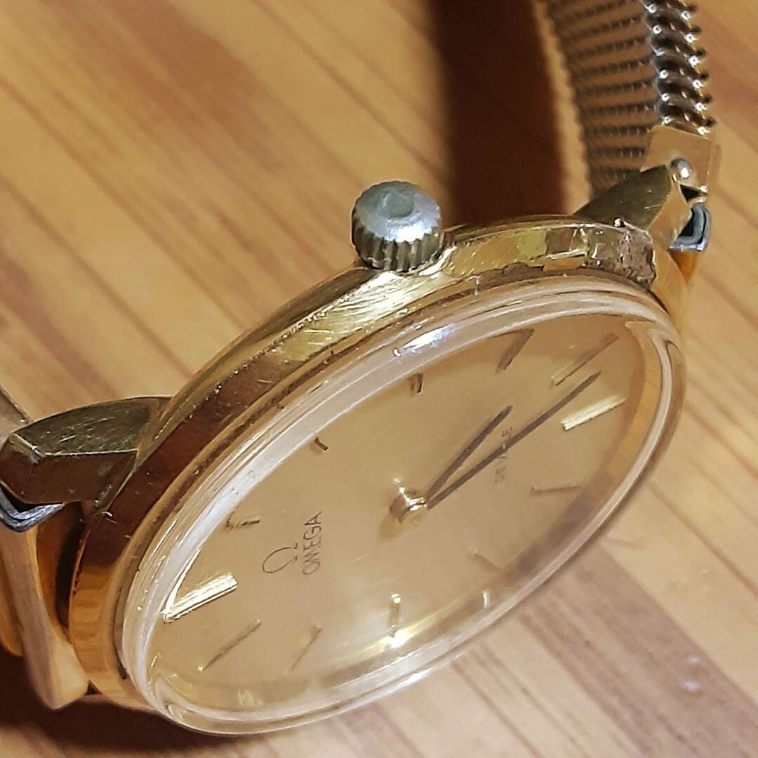 Omega Deville Watch Manual 32.5mm Men's Gold Dial Swiss Made Round