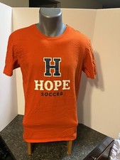 Nike Hope College Men's Soccer T-Shirt Medium Orange Cotton - Athletic Cut