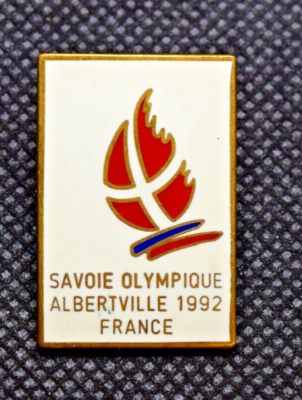 PIN'S J.O ALBERTVILLE 92 - ALCATEL - L'ESPRIT 92 - ROUGE