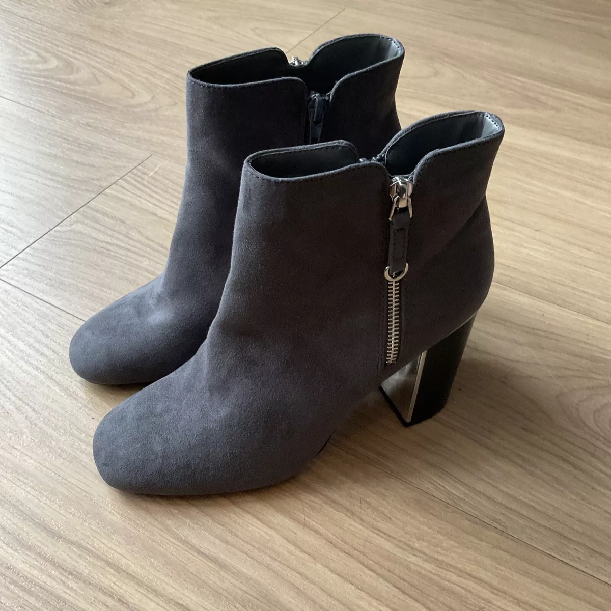 New look grey 2025 block heel