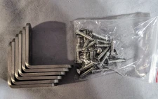 Corner Braces W/Screws Bracket Right Angle L Shape Stainless Steel Brace Bracket