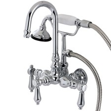 Kingston Brass AE8TBAL Bel Air Wall Mounted Clawfoot Tub Filler - Chrome