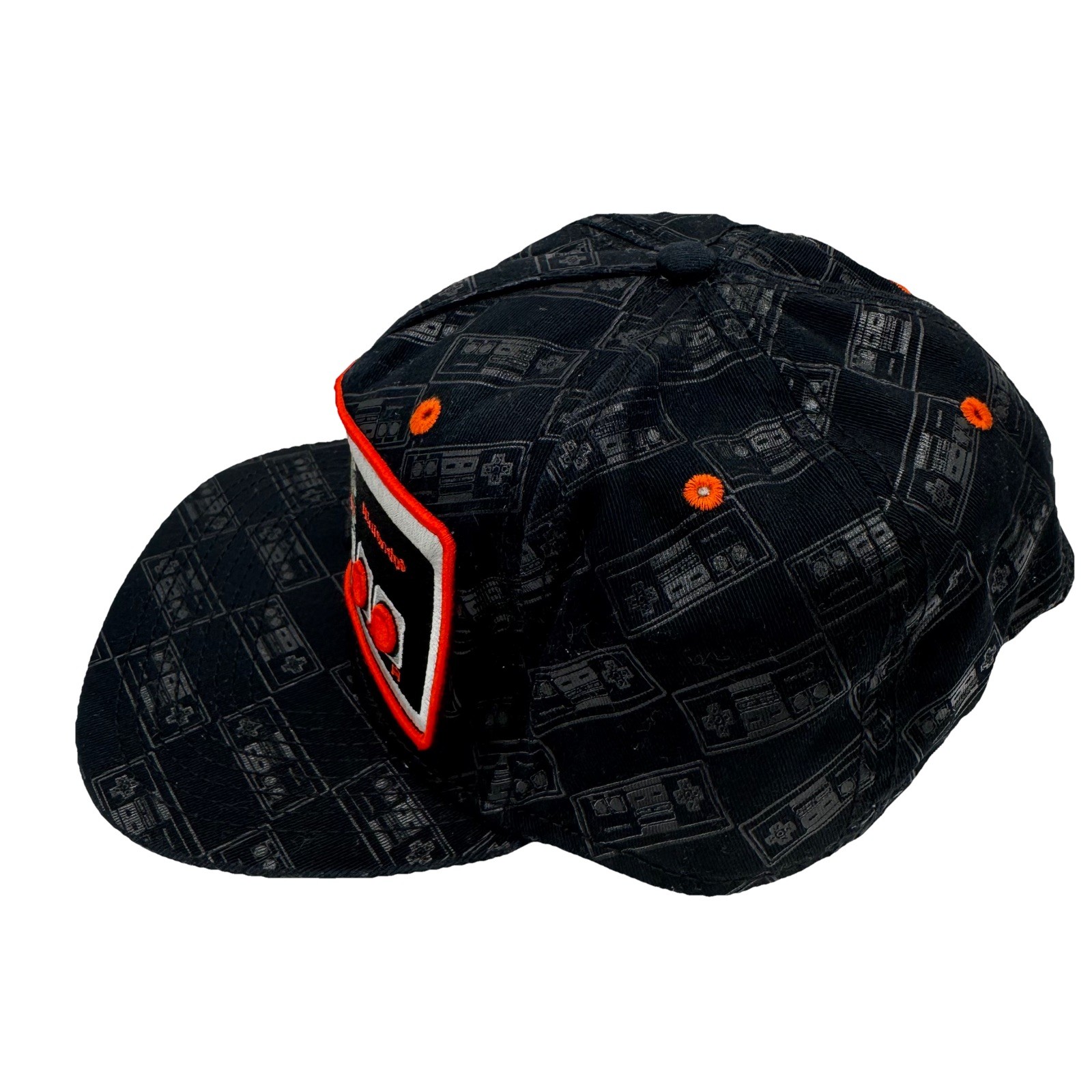 Nintendo Controller Flatbill Snapback Cap Black A… - image 2