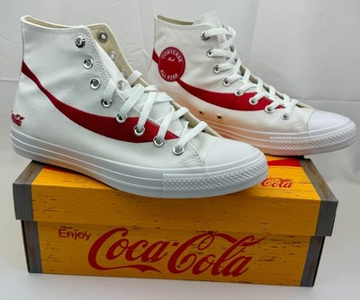 Converse Chuck Tayler Hi x Coca-Cola Racing Red White A18436C Mens 10, 10.5 NIB