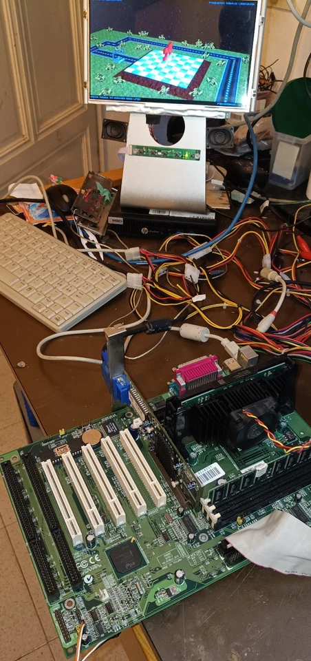 [104] - Motherboard AOPEN AX6BC SLOT 1 SDRAM ISA PCI AGP + CPU + RAM + IO - Immagine 2 di 4