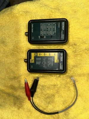 Extech CT100 Cable Tester RJ45 Coax Transmitter Receiver Vintage - Tested