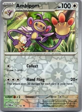 Ambipom 146/182 Reverse Holo Paradox Rift PAR NM Pokemon TCG Card