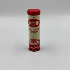 Vintage Herb-Ox Bouillon Cubes Tin Container Pure Food Company 3/4oz