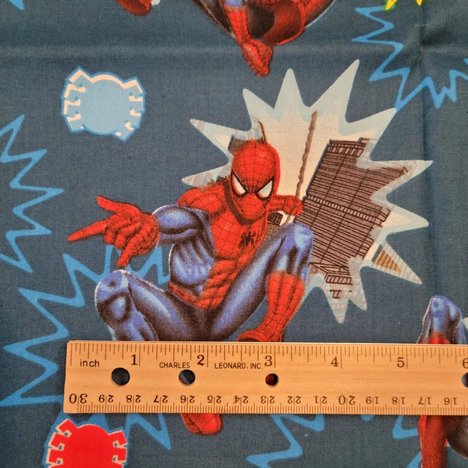 Tela de algodón Spiderman Marvel Springs Creative 2010 azul cómic 23 x 43 Foto 4 de 4