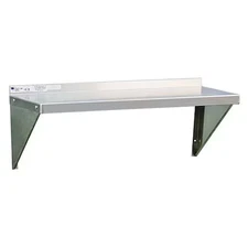 New Age Industrial Ns675 Aluminum Wall Shelf, 12"D X 24"W X 13-1/4"H, Silver