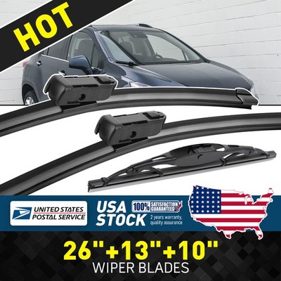 Premium 26''+13''+10'' Front + Rear Windshield Wiper Blade For Chevrolet Trax 13-22