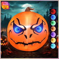 Aufblasbarer Halloween KüRbis 1,5M Mit 3D RGB Licht Deko Garten Party
