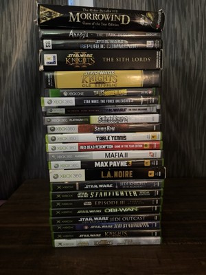 Xbox 360, Original Xbox, PC Game Lot Of 23 Star Wars Elder Scrolls Rockstar