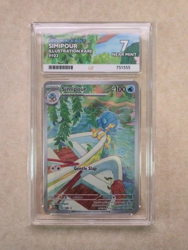Pokemon TCG - Simipour - Black Bolt - 102/086 - Illustration Rare - ACE Grade 7