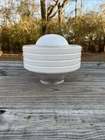 Vintage Light Fixture Shade Art Deco Milk Glass Flush Mount Globe Only
