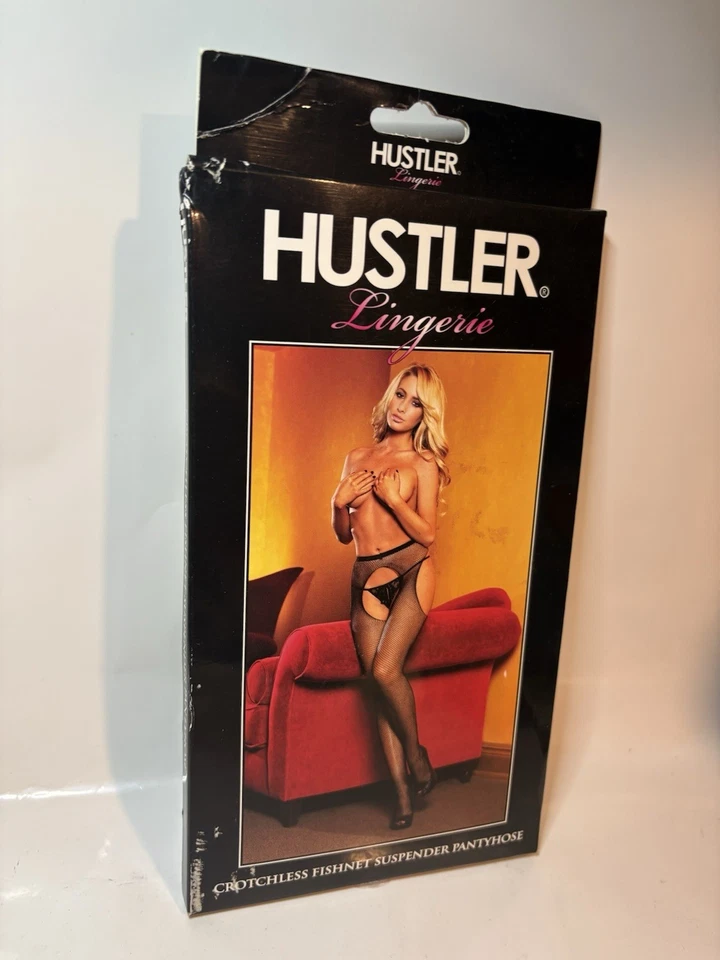 Pantimedias con tirantes de red sin entrepierna lencería Hustler talla única para la mayoría Foto 3 de 3