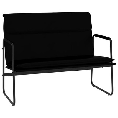 Bench Black Faux Leather, Metal, Plywood 39.4 x 25.2 x 31.5 in vidaXL