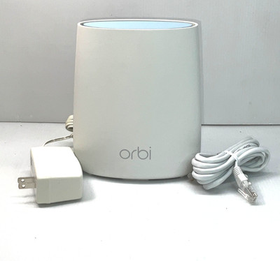 NETGEAR Orbi RBR20 Tri-Band Mesh Wi-Fi Router with Power, Ethernet Cable