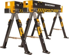 Roughneck COLT 600E Sawhorse Twin Pack Heavy Duty Steel 1178kg Capacity 2-Pack