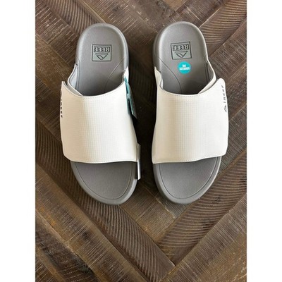 Reef Swell Cruiser Slide Mens 12 Grey Teal Nitrogen Infused Sandals CJ6222