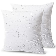 Phantoscope Premium Outdoor Pillow Inserts - Pack of 2 Square Form Water Resi...