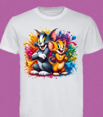 Tom And Jerry Cartoon T-Shirt, Unisex Christmas Holiday T-Shirt