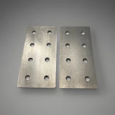 Joining Plate Bracket Aluminum (2) Pack .125 Thick (8) 1/4” Hole 1/8”x 4”x 2”