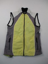 Nike Vest Womens Size Medium Yellow Sleeveless Zip Outdoor Pockets Zip Golf Y2K