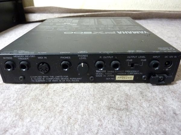 Yamaha FX500 サイマル・エフェクト・プロセッサー Yamaha FX500 Simul Effect Processor for sale online | eBay