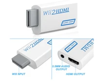 Herfair Wii to HDMI Adapter, 1080P HDMI Converter,3.5mm Audio Jack(Plug & Play)