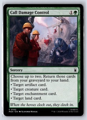 Call Damage Control 162 Common Marvel Super Heroes Magic: The Gathering NM