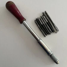 Stanley Yankee No 130A Spiral Ratcheting Screwdriver With 8 Bits