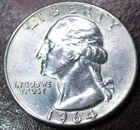 1964 Washington Quarter (VF)