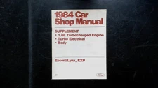 Ford Escort Lynx EXP 1984 Shop Manual Supplement FPS 365 128 84E1 1.6L Turbo