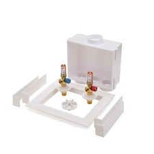 Oatey 38569 Quadtro Washing Machine Outlet Box, Hammer Arrestors, 1/4 Turn, C...