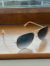 Ray-Ban Aviator Sunglasses RB3026 Gold Frame Blue Gradient Lens