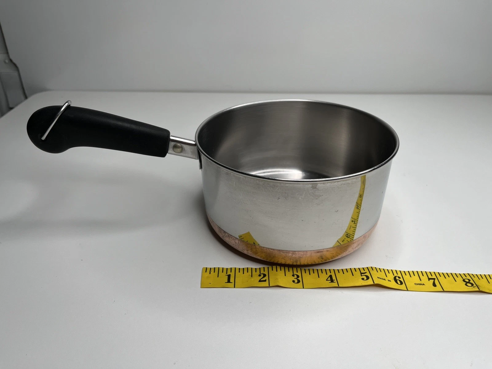 Vintage Revere Ware 1801 2 Quart Copper Bottom Pot Sauce Pan NO Lid