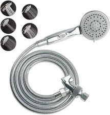 Handheld Shower Head with On/Off Switch - 5 Spray Settings 6.5 Feet Extra Long H