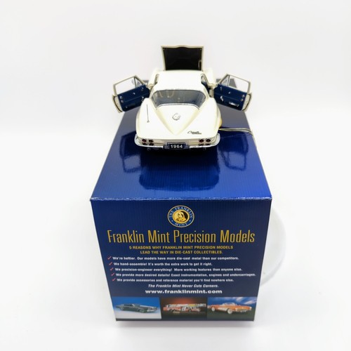 1/24 Franklin Mint 1964 Corvette L84 Fuelie Coupe- Fiberglass White RARE LE - Picture 7 of 9