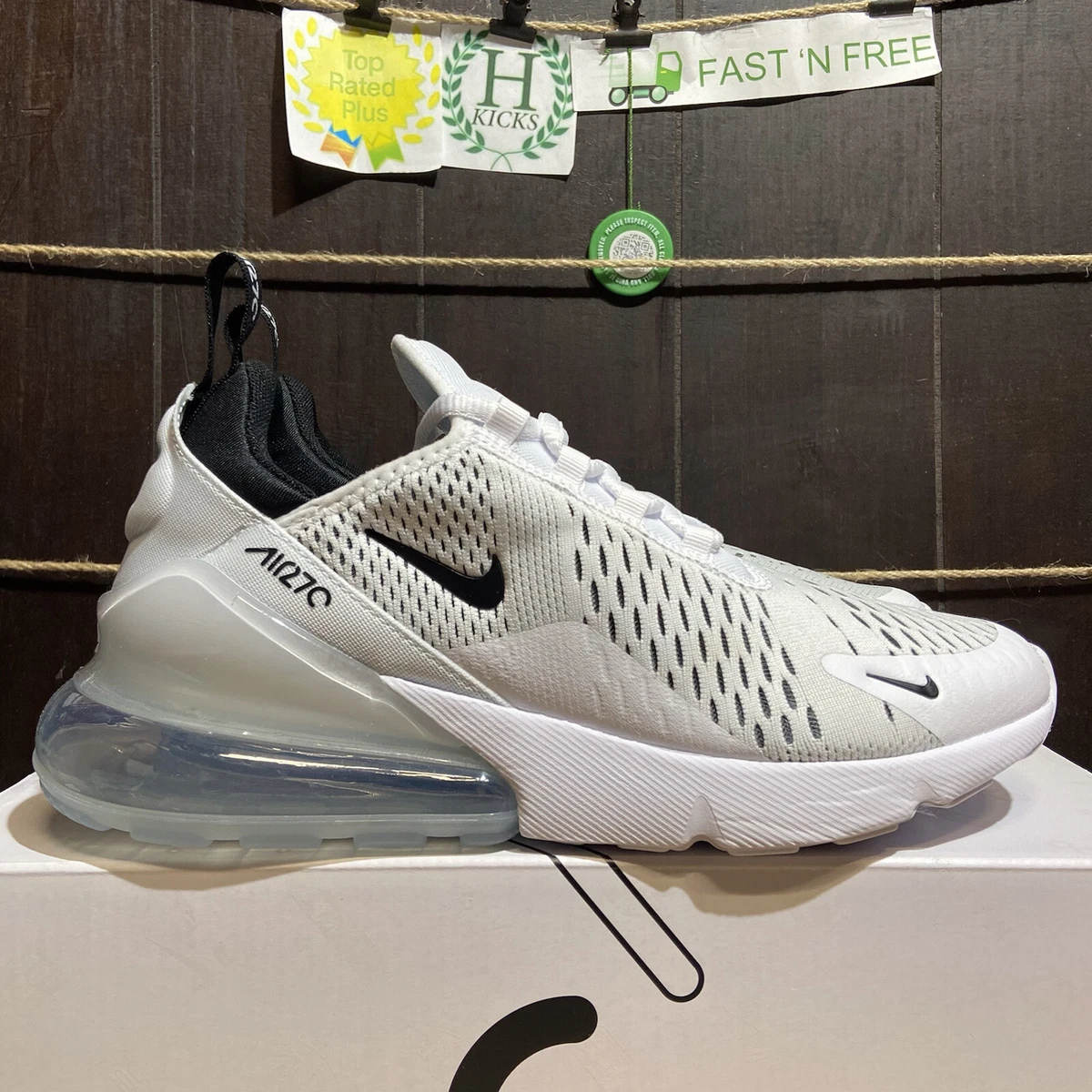 Nike Air Max 270 Men's Running Shoes White/Black-White AH8050-100 