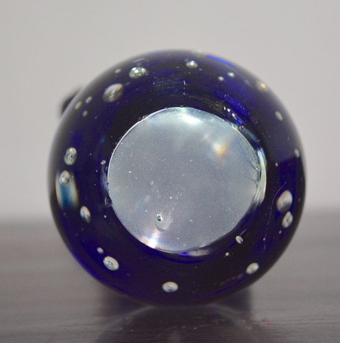 Vintage Murano Seahorse Cobalt Blue Bubble Base Art Glass Figurine - Picture 5 of 5