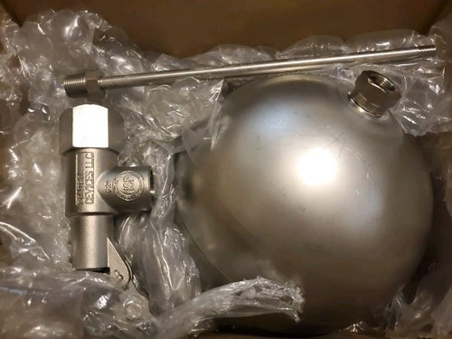Robert Bob R1370-1-5 Complete Float Valve Assembly with 8" Ball 316 SS Viton - Picture 2 of 4