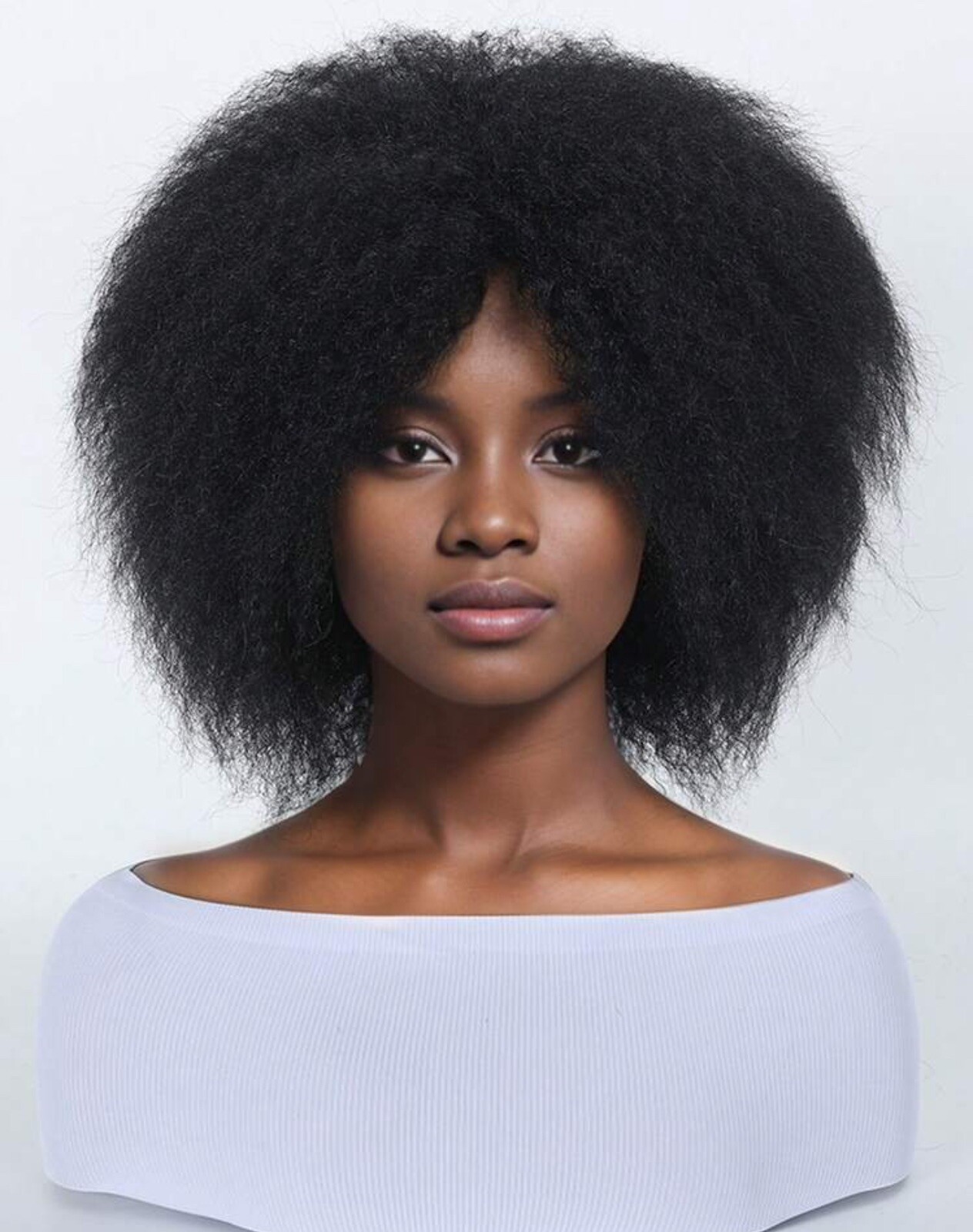 Perruque afro noire 25cm solution coiffure protectrice pour cheveux abîmés
