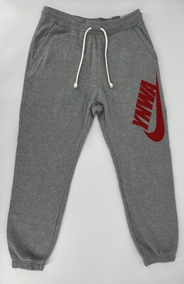 Nike Sweatpants Men's Medium Liverpool FC Soccer Joggers Grey Red