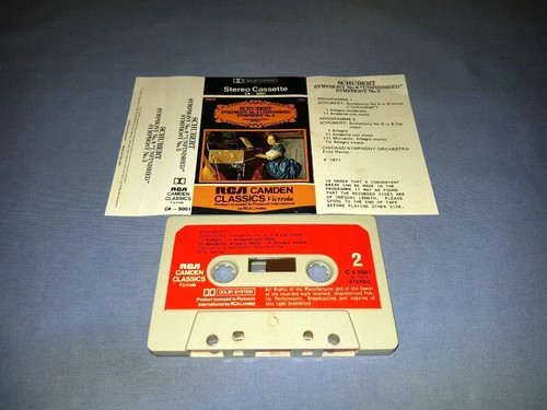 SCHUBERT SYMPHONY No.8 UNFINISHED & SYMPHONY No.5 CLASSICAL CASSETTE TAPE ALBUM - Picture 2 of 2