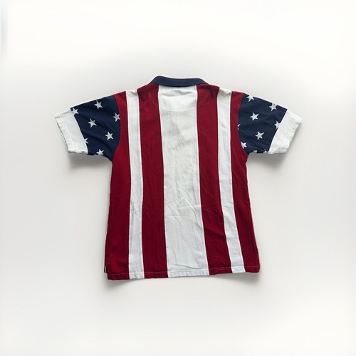 VTG Y2K Redhead USA Flag All Over Print Stars And Stripes Shirt Men’s Large - Picture 2 of 5