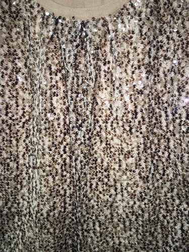 LN Michael Kors Sequin Front Pullover Sweater Vest Topper Medium M Bling (B7) - Picture 3 of 5